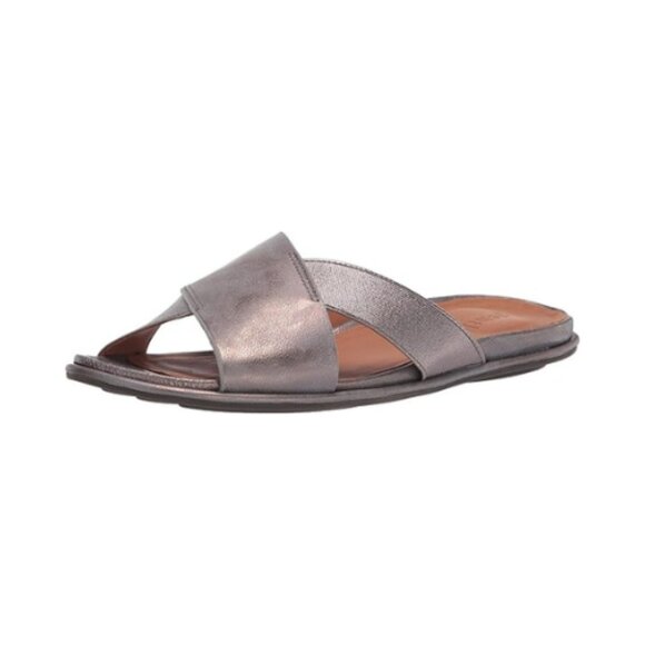 Gentle Souls by Kenneth Cole Women's Slip on Sandal Flat, Pewter, 10 - Picture 4 of 5